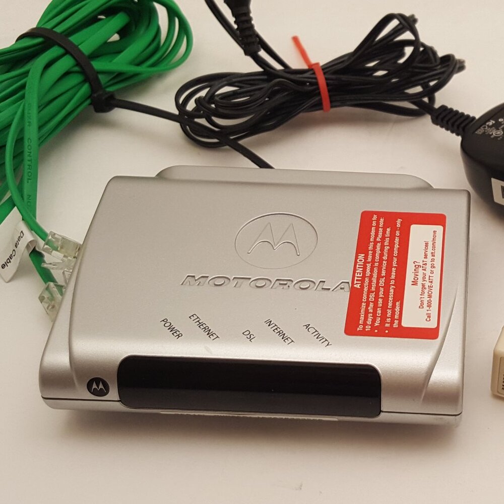 AT&T / MOTOROLA Netopia 2210-02 ADSL Single Port Ethernet Modem | MSTATEA | USED